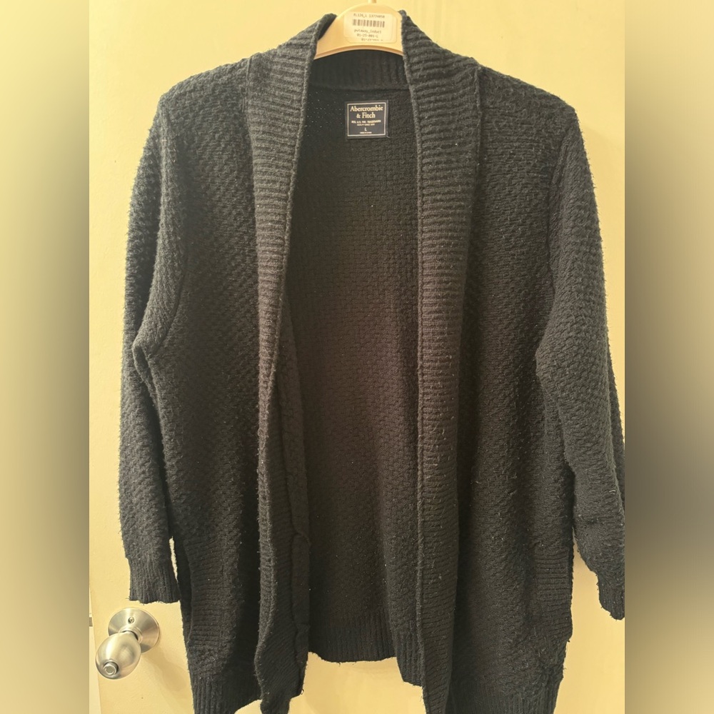 Abercrombie black open cardigan